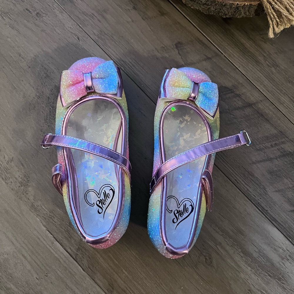 Elle Kids Glitter Bow Dress Shoes